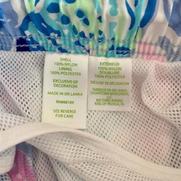 NWT Lilly Pulitzer Men sz S/Small Capri Swim Trunk Saltwater Blue Shade Seekers - Picture 9 of 10